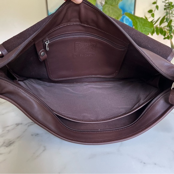 COACH Vintage Full Flap Messenger Laptop Bag Mahogany Brown Leather 5206 - Picture 10 of 16